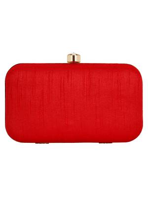 Hyperbole Embroidered Clutch Red & Multicolour 3