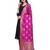 Pink Poly Silk Banarasi Womens Dupatta