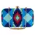 Hyperbole Embroidered Clutch Blue & Multicolour