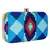 Hyperbole Embroidered Clutch Blue & Multicolour