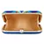 Hyperbole Embroidered Clutch Blue & Multicolour