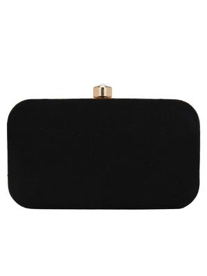 Feral Animal Print Velvet Fabric Clutch Beige & Black 3