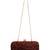 Feral Animal Print Velvet Fabric Clutch Beige & Purple