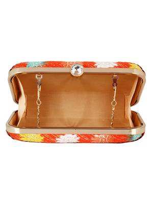 Loom Jacquard Fabric Clutch Multicolour 5