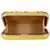 Adorn Embroidered & Embelished Party Clutch Yellow & Gold