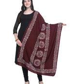 Magenta Poly Cotton Printed Womens Dupatta