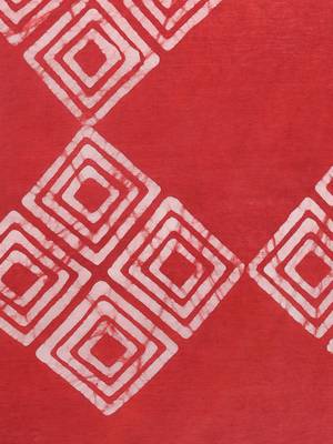 Red Poly Cotton Printed Womens Dupatta 4