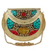 Jewel Mosaic Clutch Gold & Multicolour