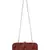 Tulle Faux Silk Fabric Printed Clutch Maroon & Gold