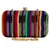 Loom Striped Jacquard Fabric Clutch Multicolour