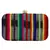 Loom Striped Jacquard Fabric Clutch Multicolour