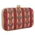 Loom Striped Jacquard Fabric Clutch Multicolour
