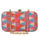 Hyperbole Jacquard Textured Clutch Multicolour