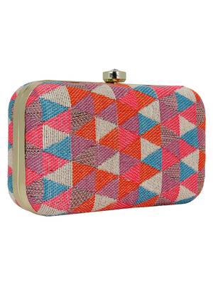 Hyperbole Jacquard Textured Clutch Multicolour 2