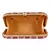 Loom Striped Jacquard Fabric Clutch Multicolour