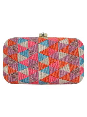 Hyperbole Jacquard Textured Clutch Multicolour 3