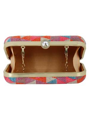 Hyperbole Jacquard Textured Clutch Multicolour 5
