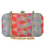 Hyperbole Jacquard Textured Clutch Multicolour