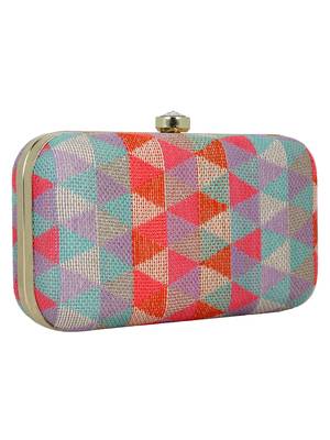 Hyperbole Jacquard Textured Clutch Multicolour 2