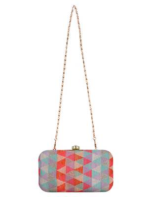 Hyperbole Jacquard Textured Clutch Multicolour 4