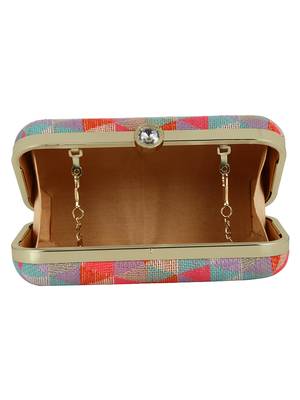Hyperbole Jacquard Textured Clutch Multicolour 5
