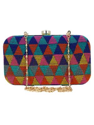 Hyperbole Jacquard Textured Clutch Multicolour 1