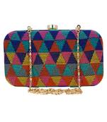 Hyperbole Jacquard Textured Clutch Multicolour