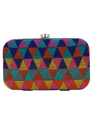 Hyperbole Jacquard Textured Clutch Multicolour 3