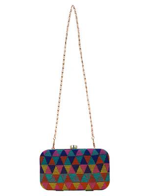 Hyperbole Jacquard Textured Clutch Multicolour 4