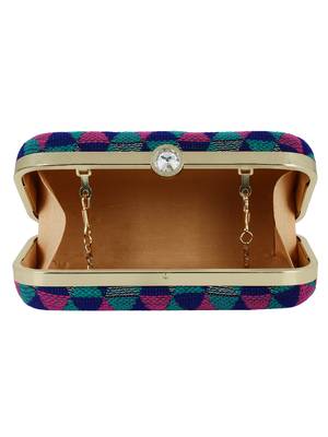 Hyperbole Jacquard Textured Clutch Multicolour 5