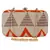 Hyperbole Fabric jacquard Textured Clutch Beige & Orange