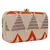 Hyperbole Fabric jacquard Textured Clutch Beige & Orange