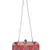 Hyperbole Fabric jacquard Textured Clutch Beige & Neon Pink