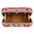 Hyperbole Fabric jacquard Textured Clutch Beige & Neon Pink