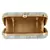 Tulle Raw Silk Fabric Printed Clutch Blue & Gold