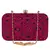 Loom Cotton Fabric Printed Clutch Black & Pink