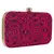 Loom Cotton Fabric Printed Clutch Black & Pink