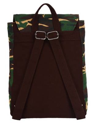 Mini Green and Multicoloured Canvas Backpack 3