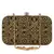 Loom Cotton Fabric Printed Clutch Black & Beige