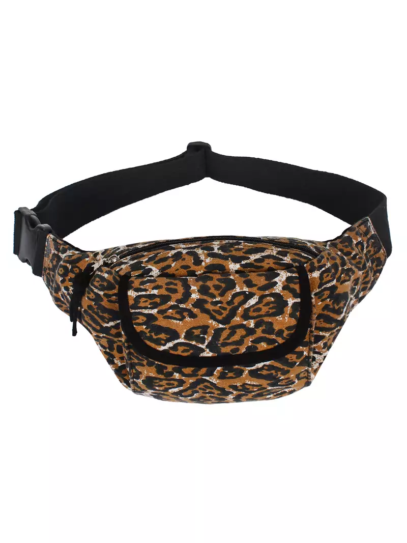 Sash Brown Camouflage Canvas Belt Bag/Fanny Pack