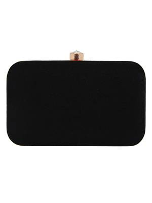 Loom Cotton Fabric Printed Clutch Black & Beige 3