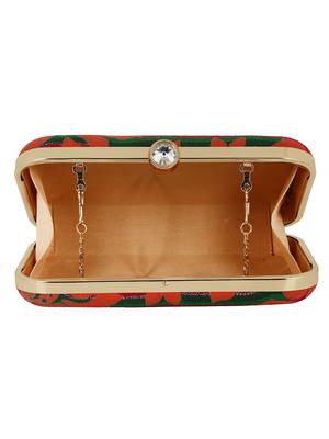Loom Cotton Fabric Printed Clutch Multicolour 5