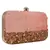 Adorn Faux Silk Embellished Peach Gold