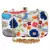 Adorn Faux Silk Embellished White & Multicolour