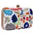 Adorn Faux Silk Embellished White & Multicolour