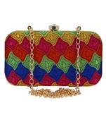 Loom Cotton Textured Clutch Multicolour