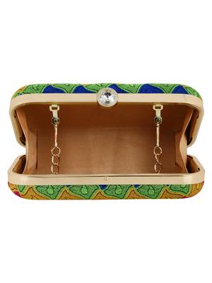 Loom Cotton Textured Clutch Multicolour 5