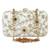 Adorn Cotton Embellished Clutch Beige & Gold