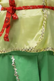 Yellow Dhoti Kurta Krishna Kanhaiya Suit With Mukut And Bansuri