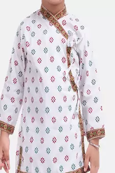 White Cotton Dhoti Kurta Krishna Kanhaiya Suit Dress For Baby Boy